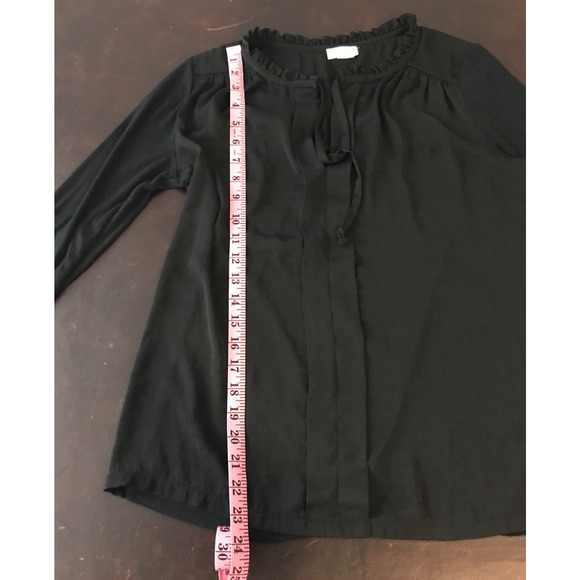 Anthropologie Meadow Rue Eleri Pleated Roll-Tab Sleeve Blouse - Size Small - Picture 9 of 12